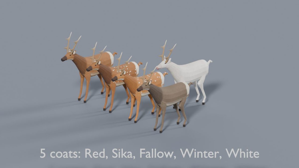 3D Wildlife Pack - 17 Low Poly Rigged & Animated Animals