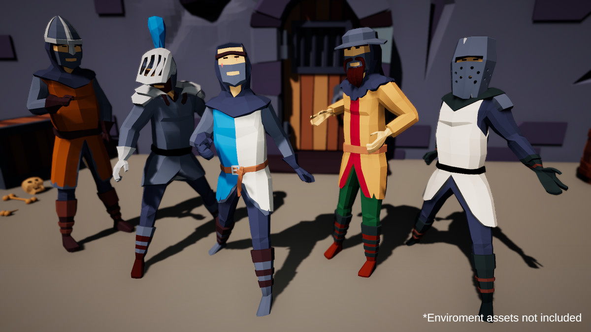 3D Characters Lowpolly Bundle 6