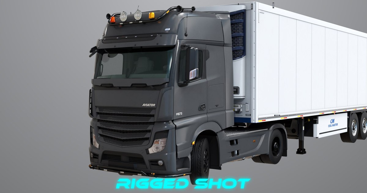 Heavy Truck 03 Refrigerator Trailer Interior URP HDRP Textures