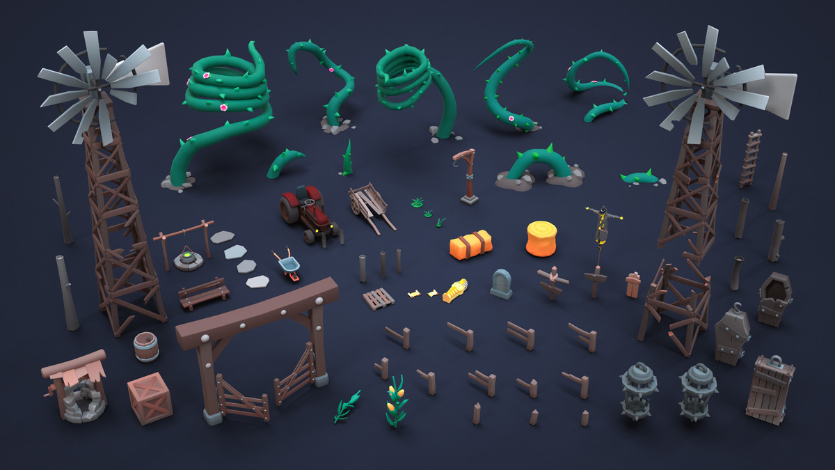 Halloween Pack - Low Poly 3D Model Pack