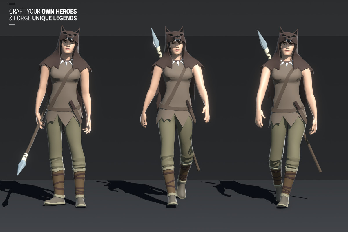 Polyquest Heroes: Warrior I Huntress