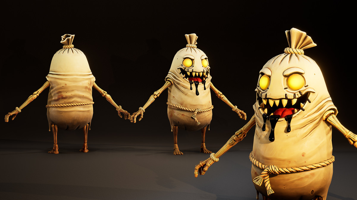 Stylized Horror Creature Pack – Grave Sackcloth (Game Ready, 3 Skins)