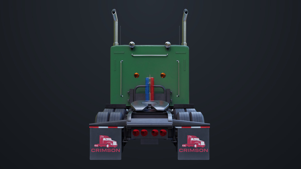 Heavy Truck Chassis 07 Green URP HDRP Textures