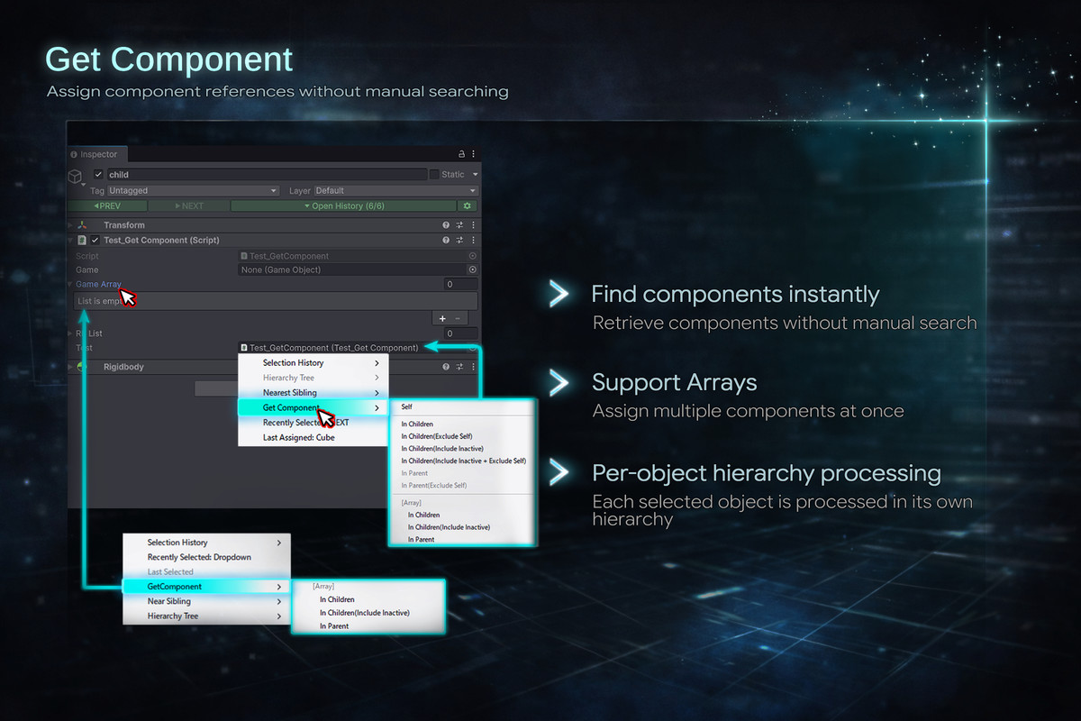 Reference Selector – Quick Assignment & History Navigator