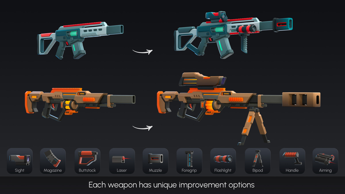 Sci-Fi Weapons Mini - Low Poly Asset Pack