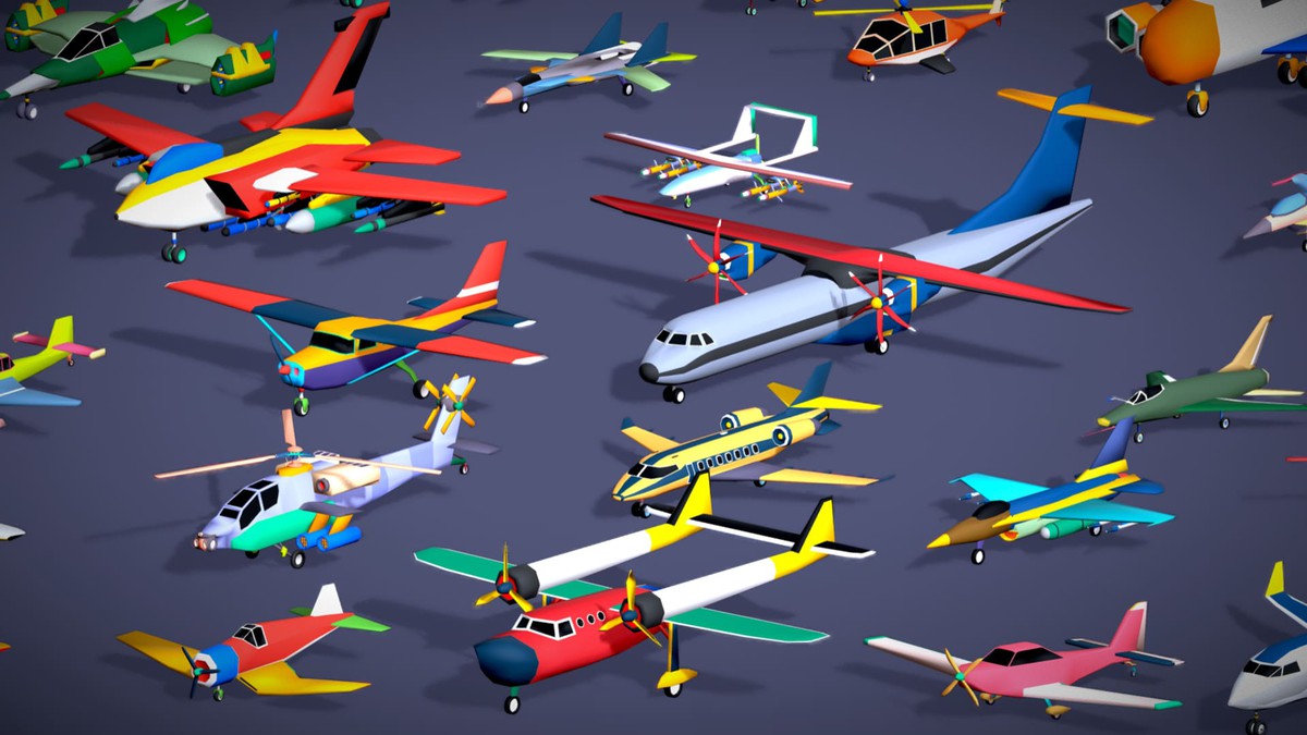 55 Air Vehicle Mega Pack - Toon Air Field - Sky Force Collection - Stylized Set