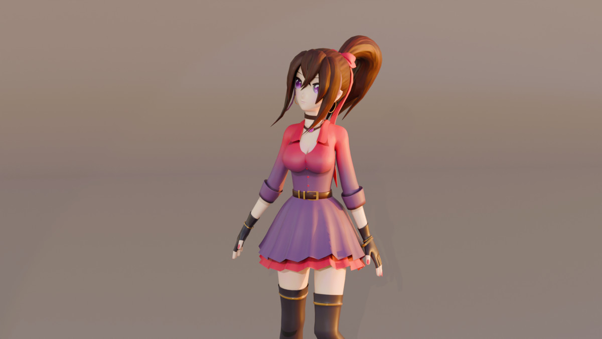 Longtail Girl - Stylized 3D Character