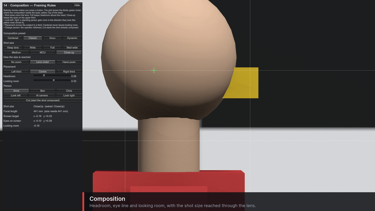 CineOperator — Camera Operator Simulation
