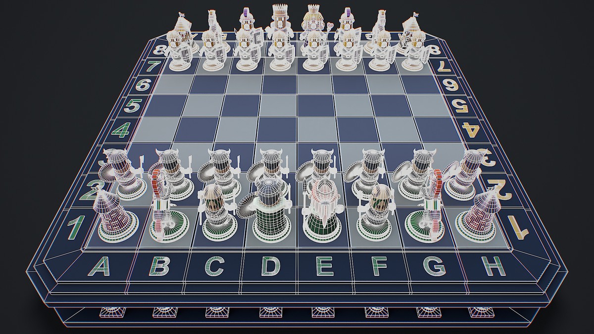 Chess game ready 3d model