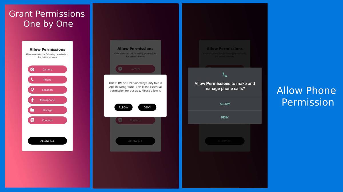 Android Permissions with Popup Box
