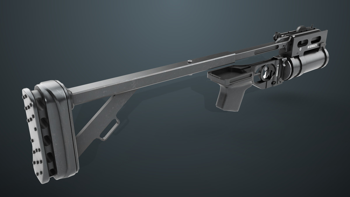 Grenade Launcher 03 Standalone Black URP HDRP Textures