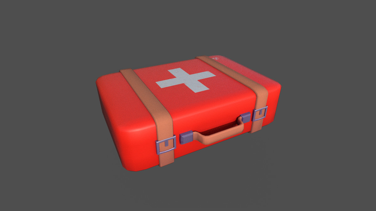 First aid kit–Low Poly