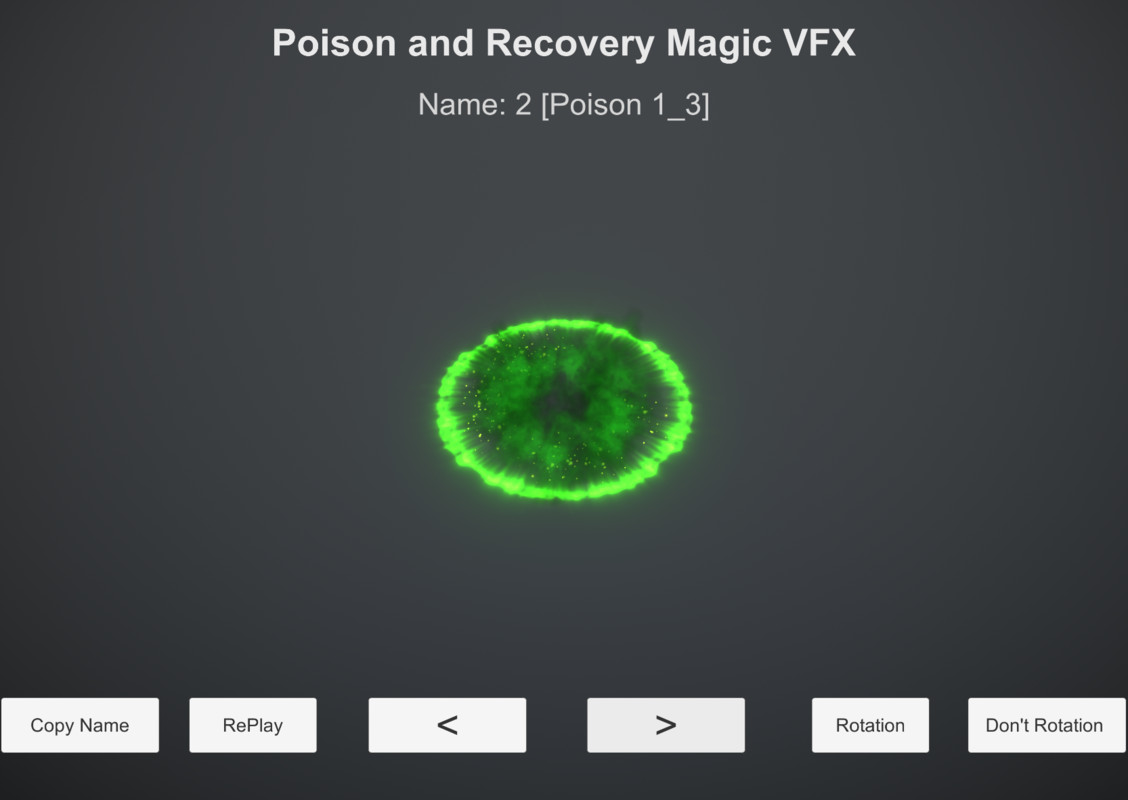 Poison and Recovery Magic VFX