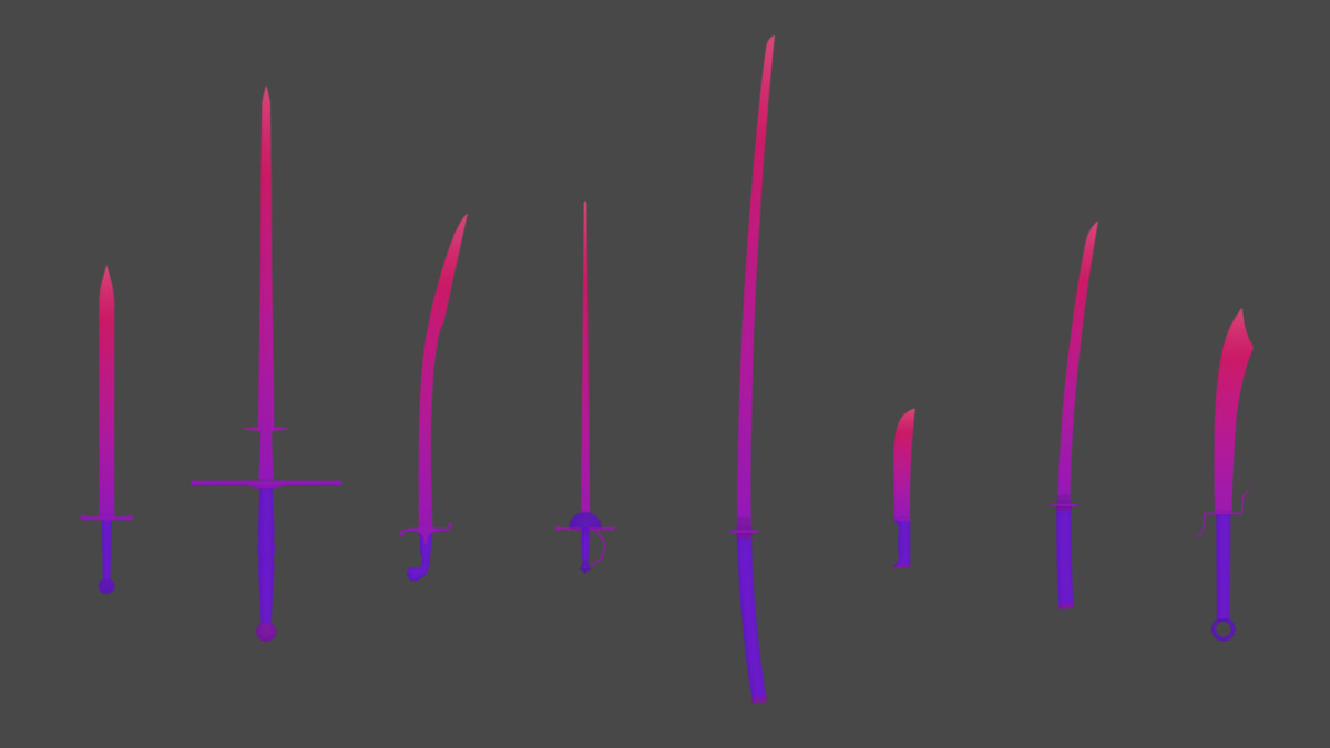 BIG Stylized Sword Low-Poly pack (Mobile Ready)