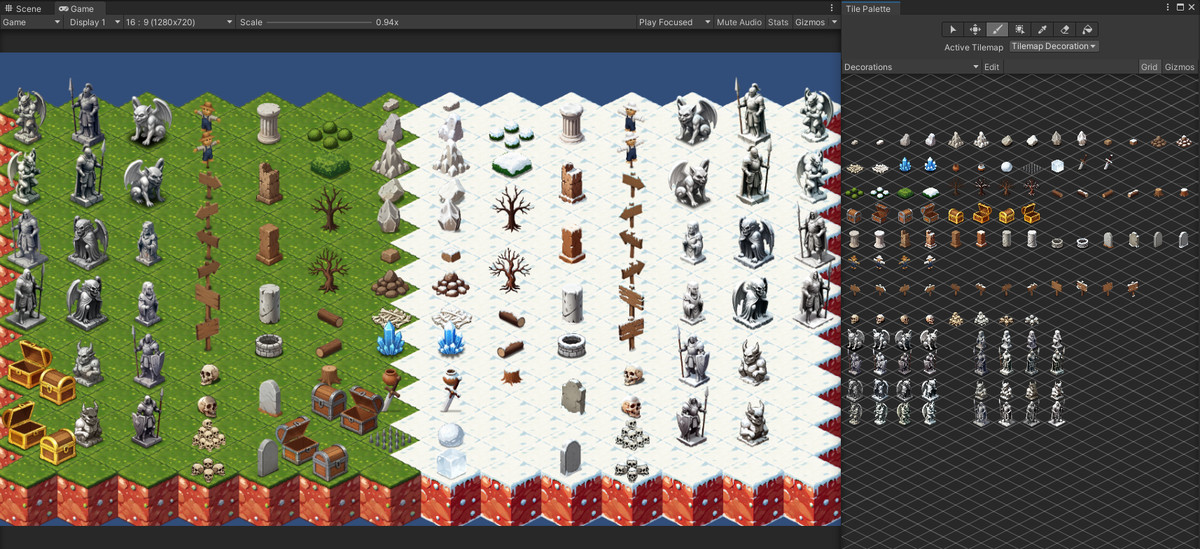 2D Isometric Environment Decorations Pack