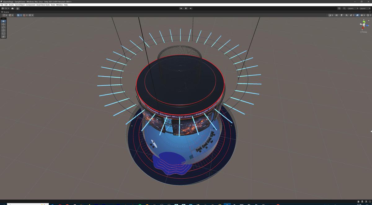 Esports Stage Environment - Futuristic 3d Arena Interior (Gaming Tournament Cup)