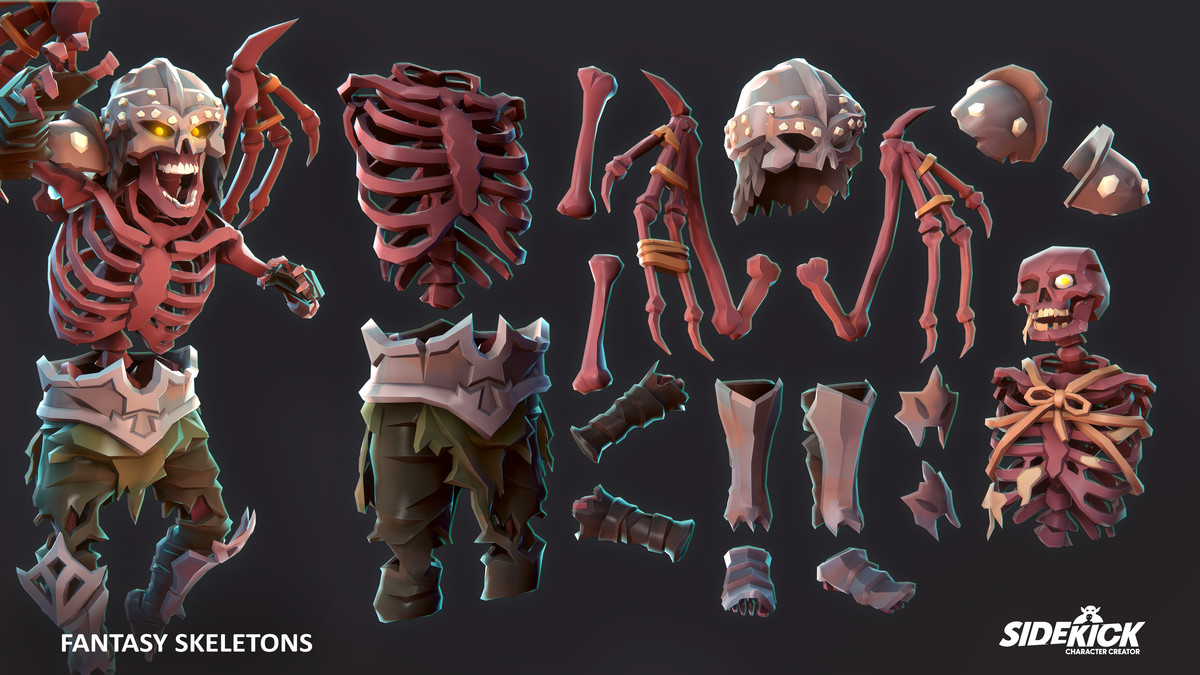 Fantasy Skeletons – Sidekick Modular Characters by Synty