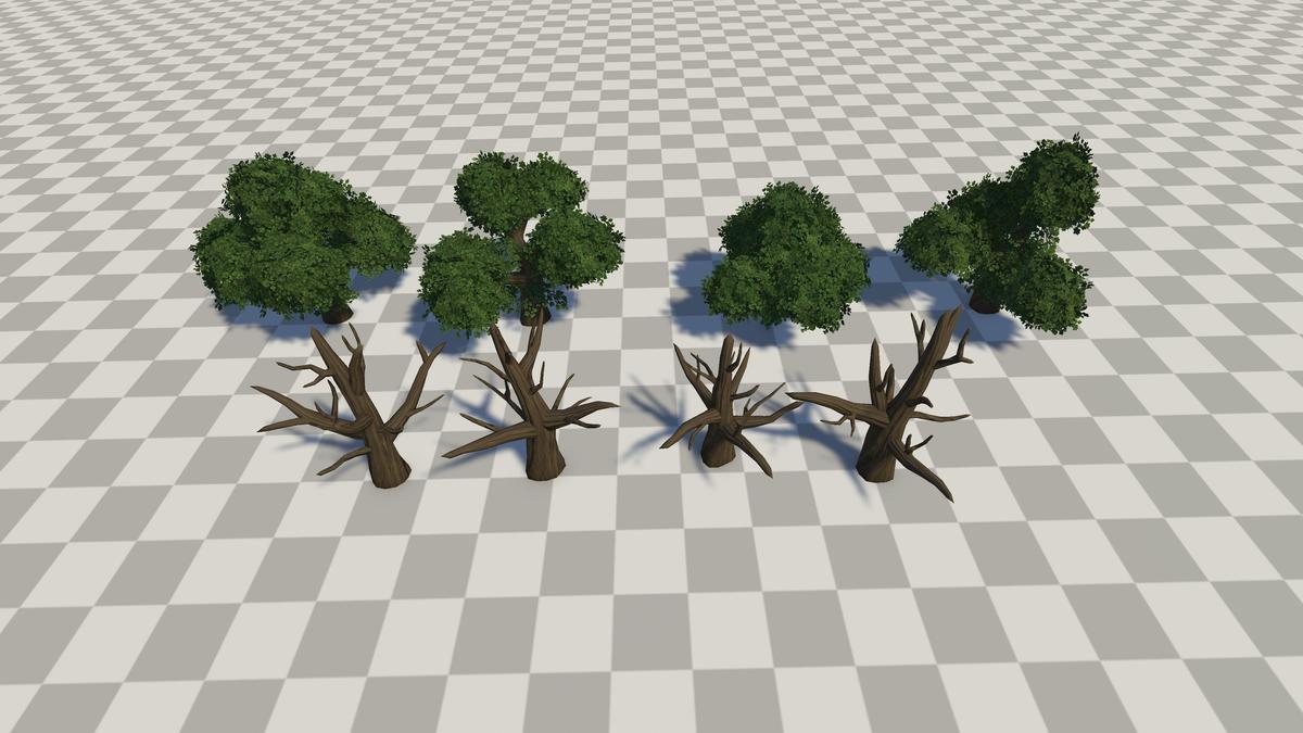 Stylized forest environment