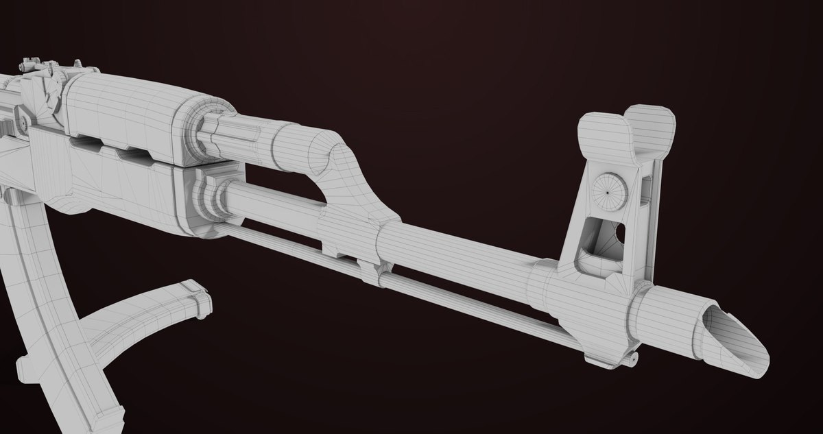 AKMS Light Machine Gun 10 Metal URP HDRP Textures