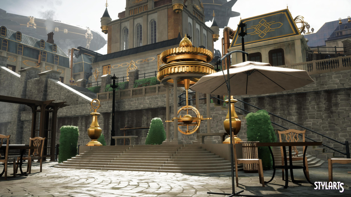 Stylized Steampunk City, image 11