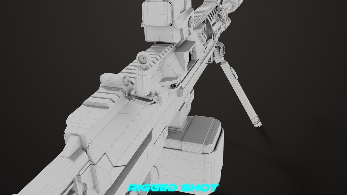 Machine Gun 14 Brown URP HDRP Textures