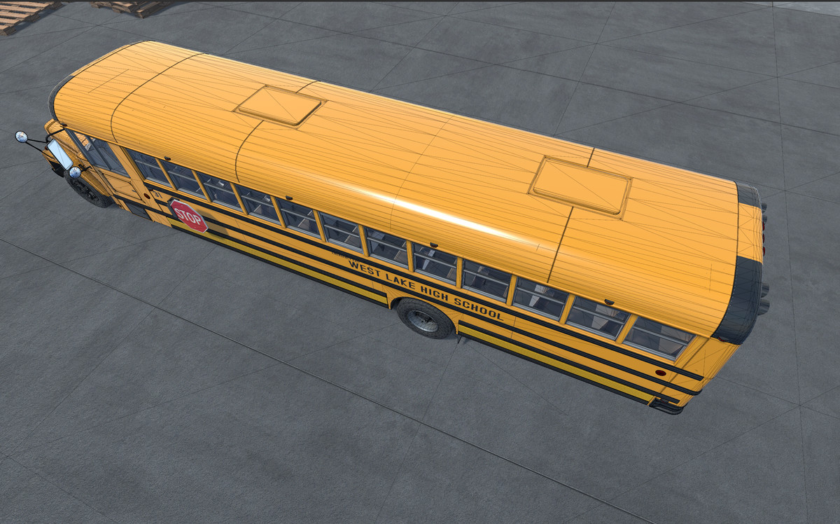 80s generic american school bus