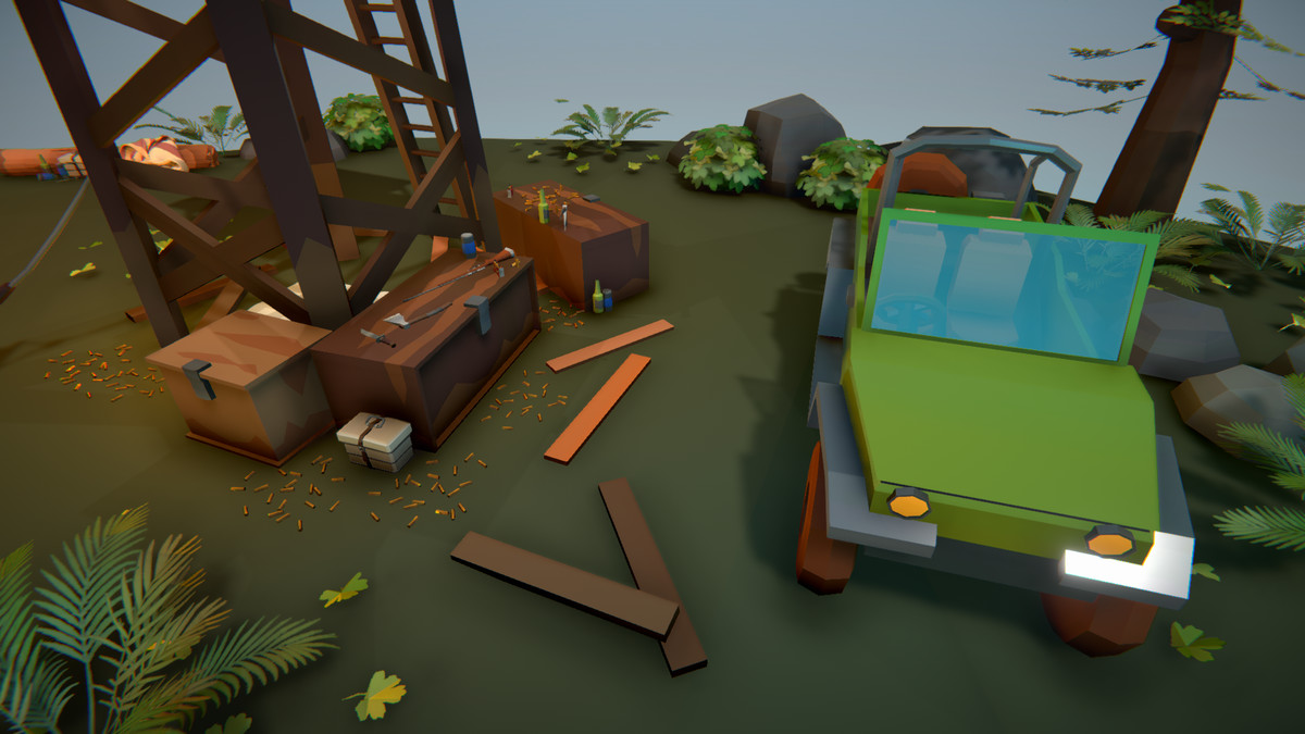 Polygonal Hunters Hideout Spot Asset Package