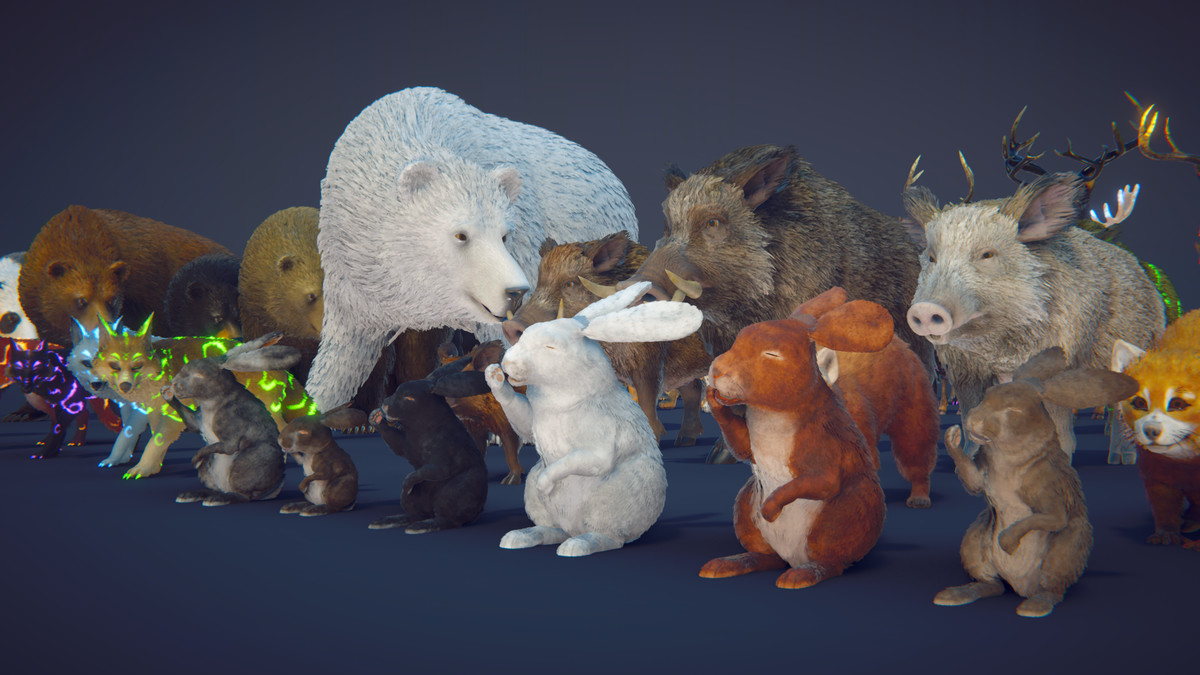 Realistic: Animal Forest Set