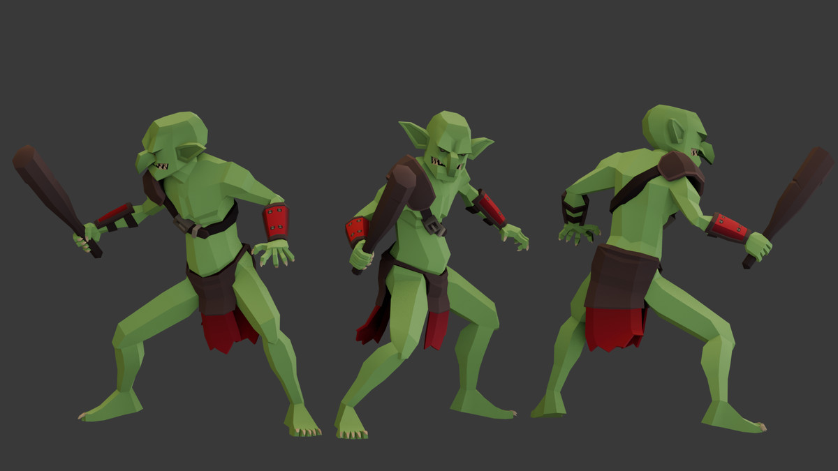 Low-Poly Medieval Fantasy - Biped Creatures Pack