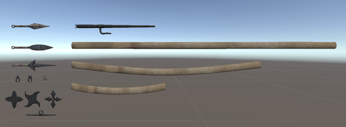 Traditional Japanese Dark Weaponry Set