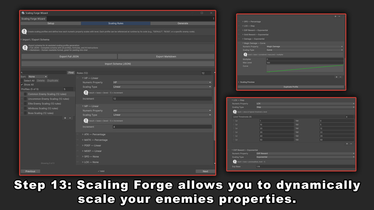 Simple Enemy Forge: No-Code Enemy, Squad, Spawn, Scaling & Wave w/ JSON Export