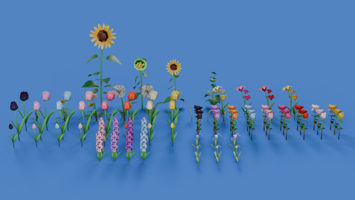 Low Poly Flowers