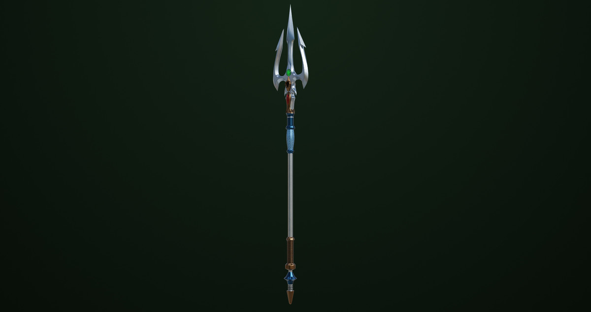 Fantasy Trident 06 URP HDRP Textures