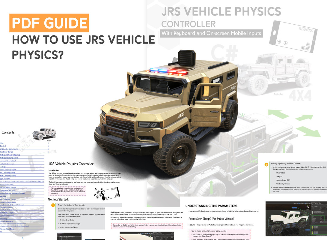 Armor Police Vehicle Physics (3 in 1 Bundle)