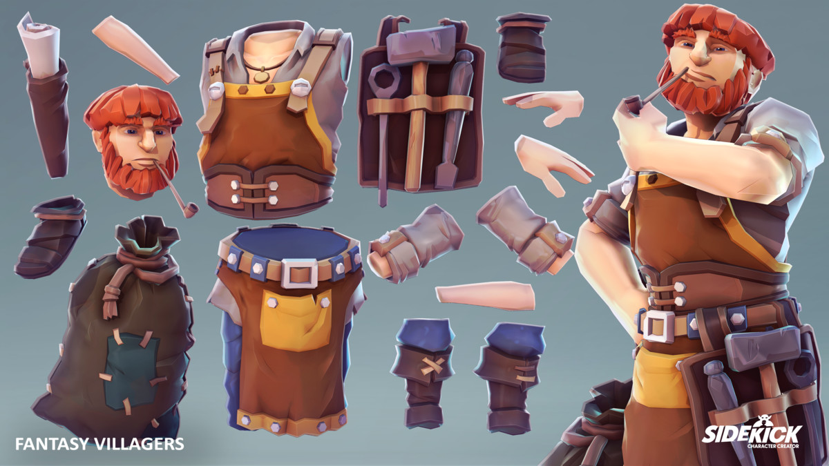 Fantasy Villagers – Sidekick Modular Characters by Synty
