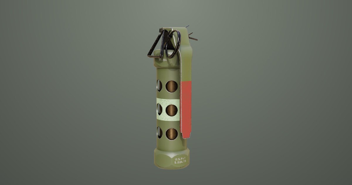 Smoke and Flash Grenades Single Mat URP HDRP Textures