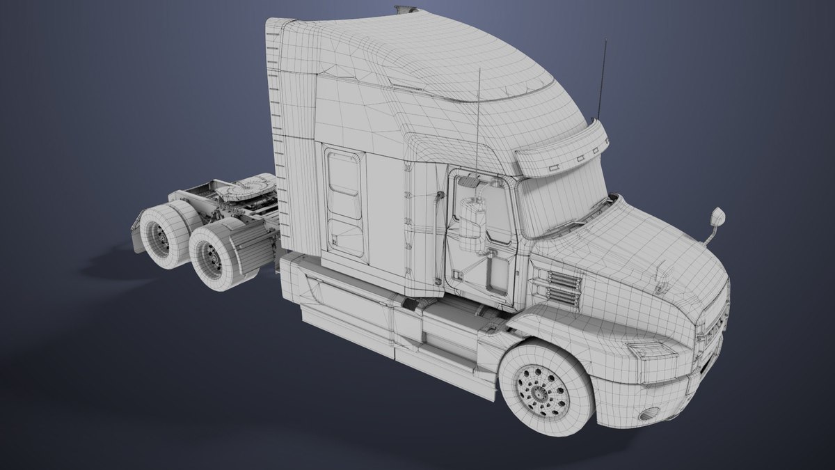 Heavy Truck Blue Chassis 05 URP HDRP Textures