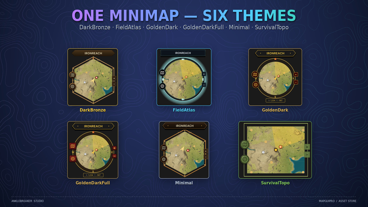 Map GUI Pro - Minimap, Map & Compass