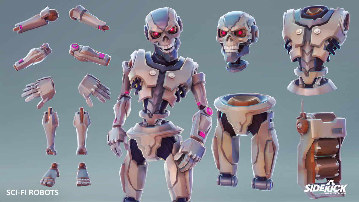 Sci-Fi Robots – Sidekick Modular Characters by Synty
