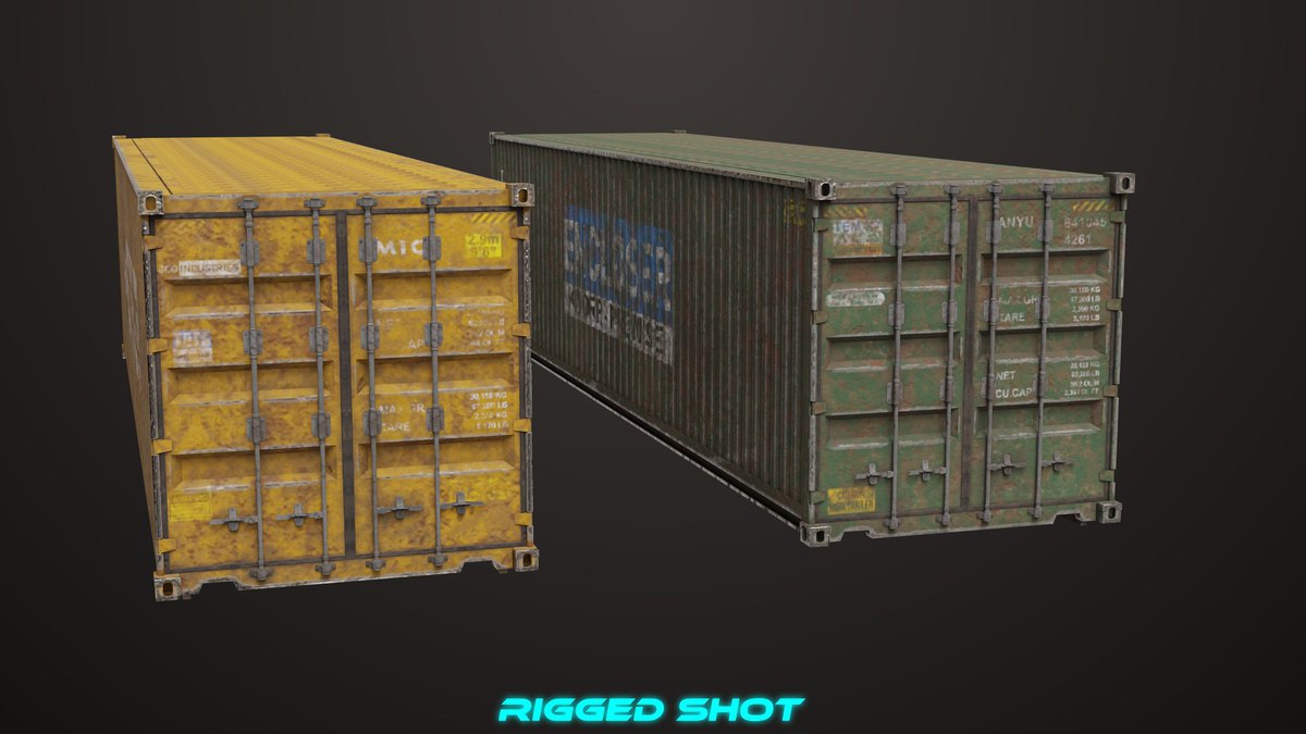 Old Dusty 5 Cargo Container Single Mat URP HDRP Textures