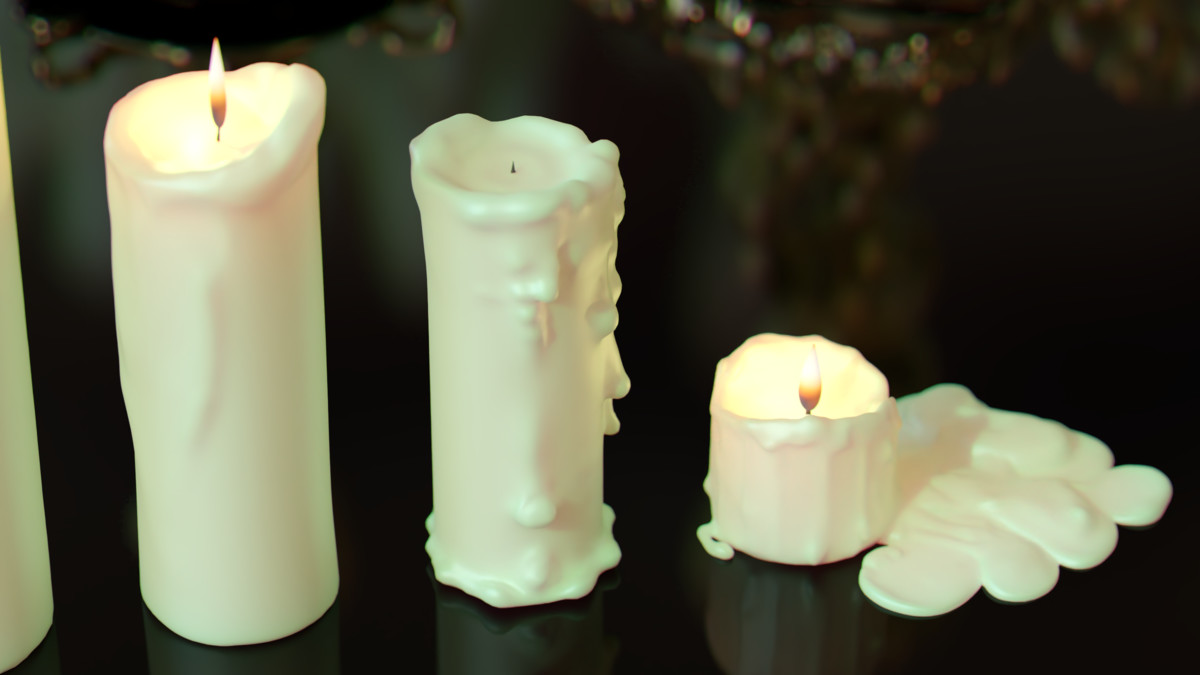Ornate Candles, CandleHolders, and Wax Sculptures - 133 Models Set