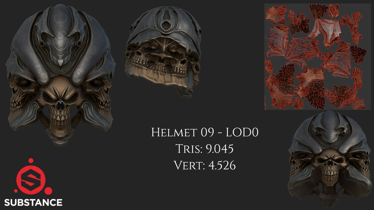 10 Helmets - Dark Fantasy Megapack