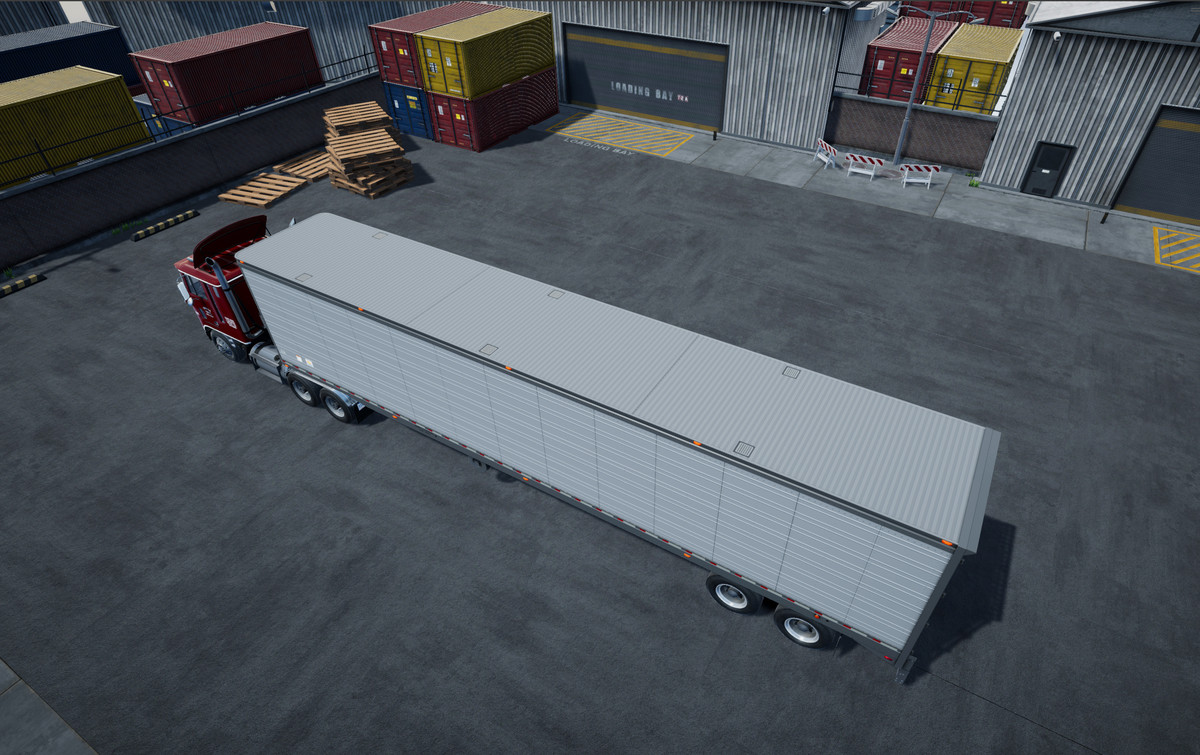 80s cabover with refrigerated trailer