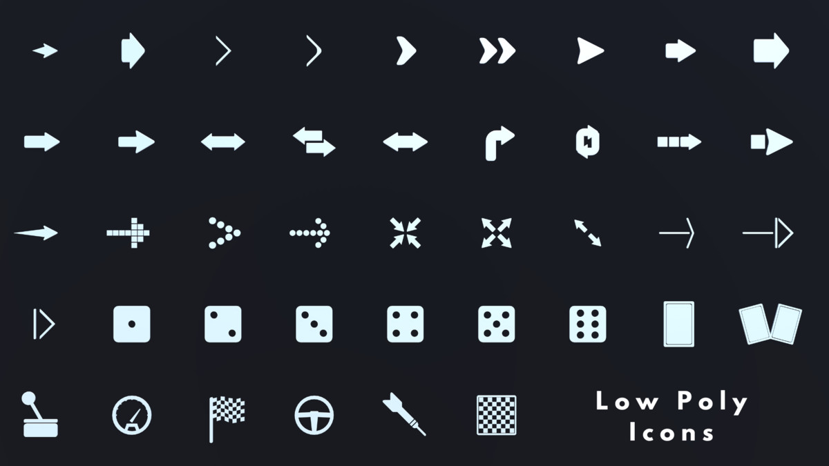 Low Poly 3D Icons - Pack