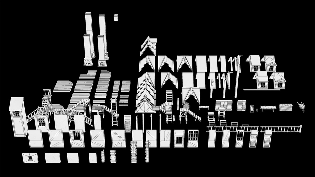 Medieval house modular full v2.0 - URP