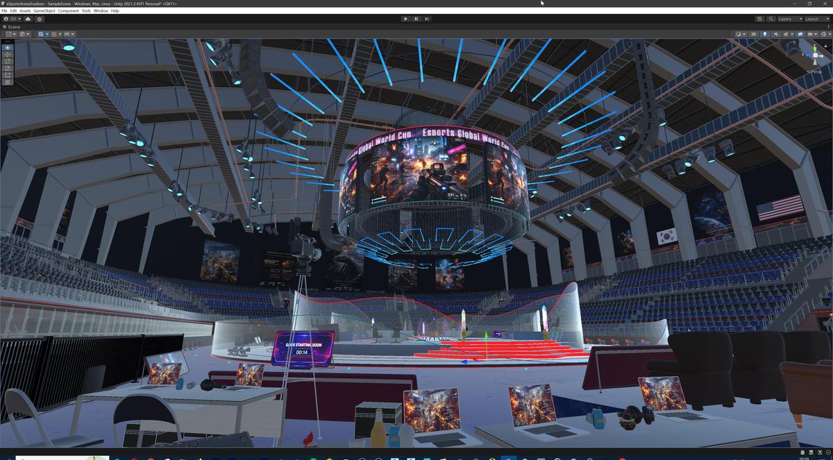 Futuristic Esports Arena Stadium – Tournament Stage 3d Environment Level