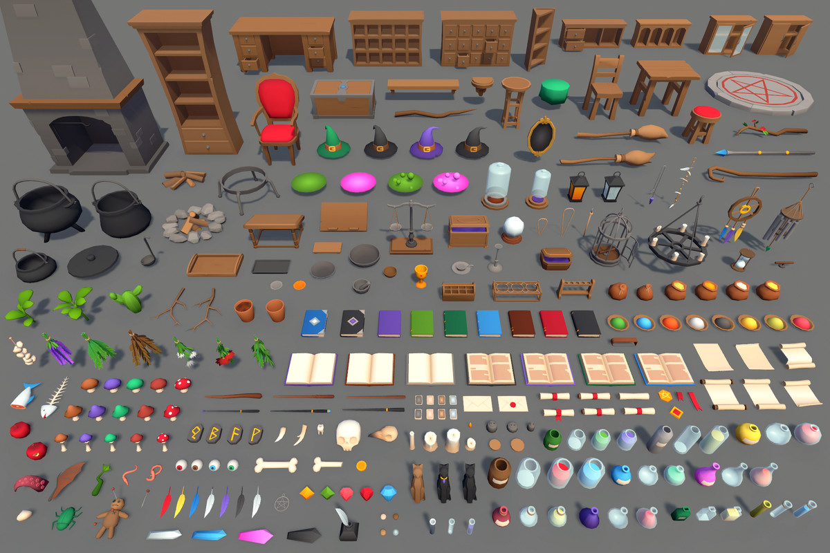 Low Poly Witch & Folk Magic Pack