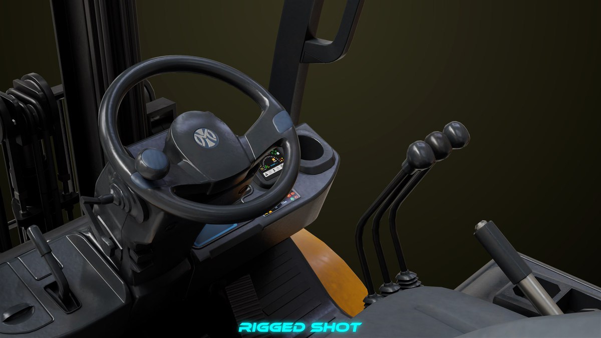 Forklift Truck03 Yellow URP HDRP Textures