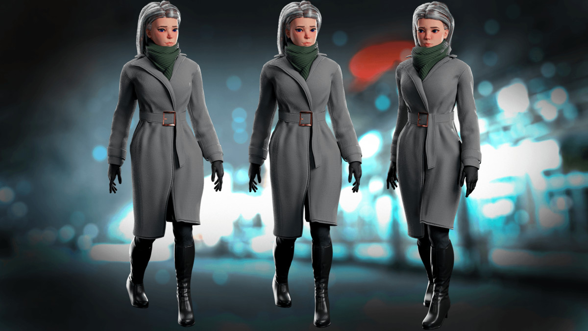 Office Winter Woman – Modular Game Character