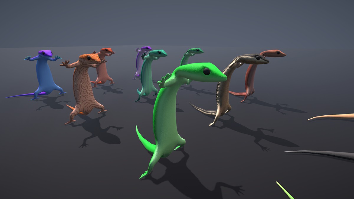 Funny Cute Lizard 3D